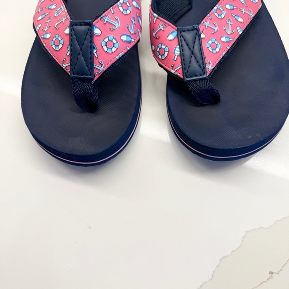 Vineyard Vines Nautical Navy Flip Flops Women’s Size 6 Summer Sandals Casual - Picture 6 of 6
